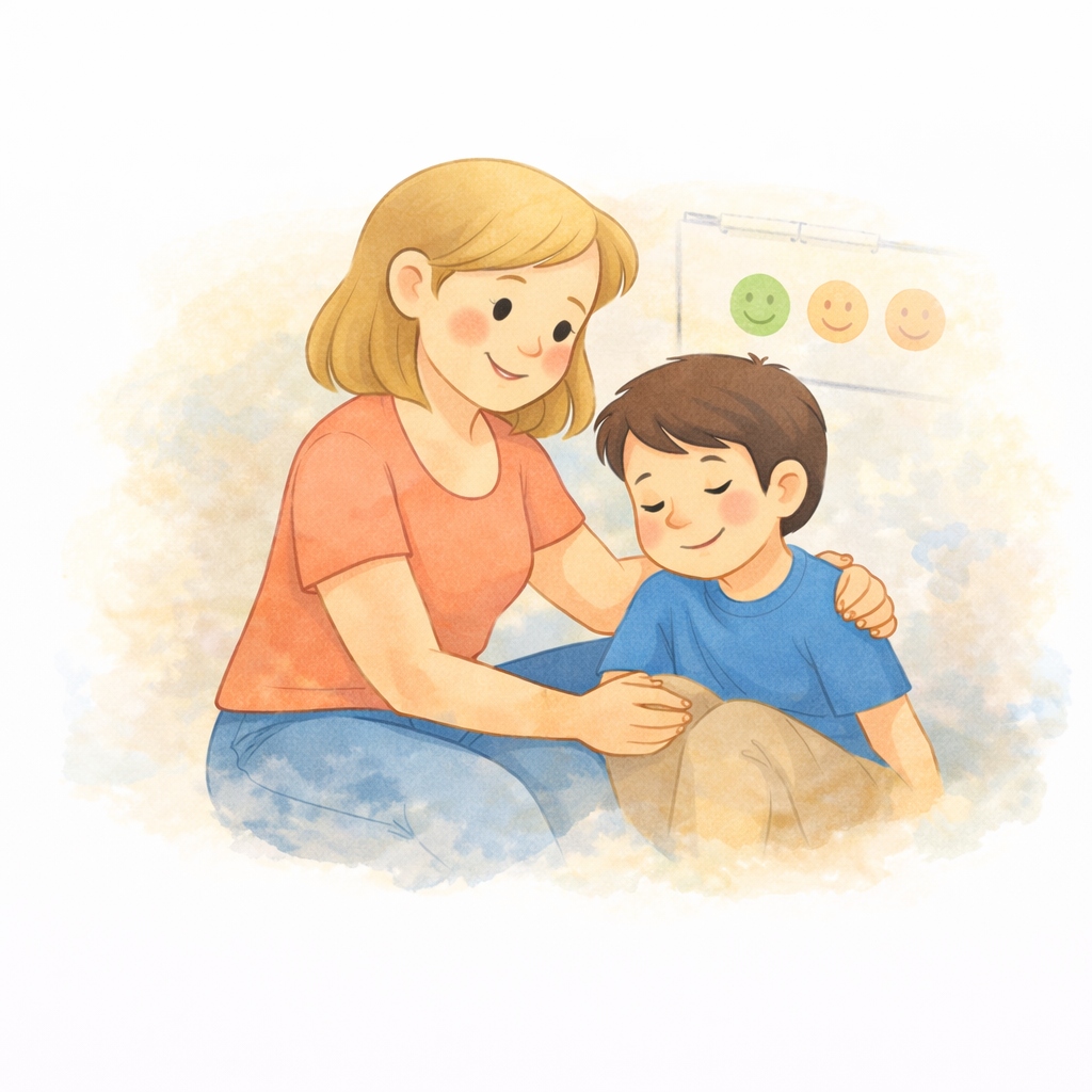 Mãe e filho seguros